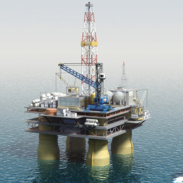oil rig 3d model - Oil Rig 2012 by ES3DStudios