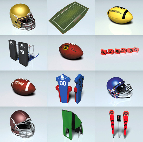 american football dosch 3d model - DOSCH 3D - American Football by Dosch Design