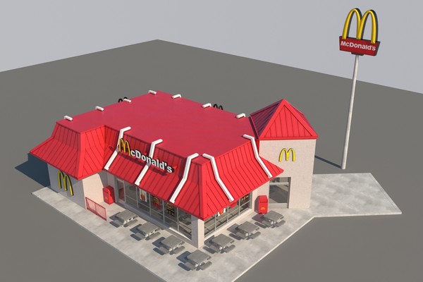 3d mcdonalds mc restaurant model - McDonalds Restaurant by mmvis