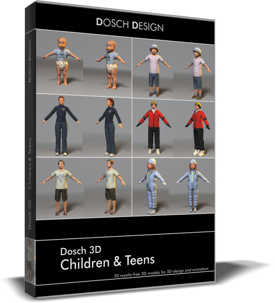 maya babies children teens dosch - DOSCH 3D - Children & Teens by Dosch Design