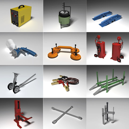 max tools car repair dosch 3d: - DOSCH 3D: Car Repair Tools by Dosch Design