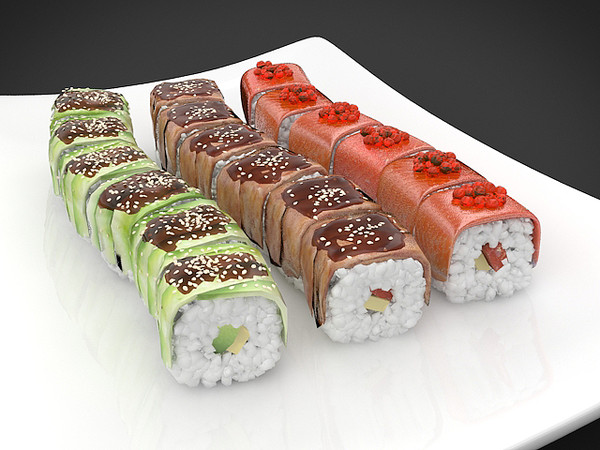 obj sushi dragons - sushi dragons by denisVFX