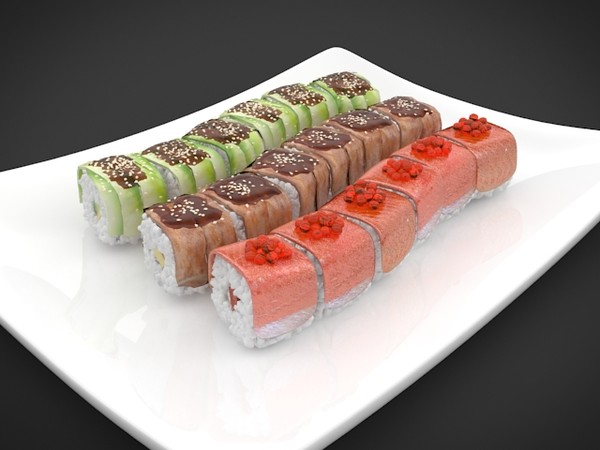 obj sushi dragons - sushi dragons by denisVFX