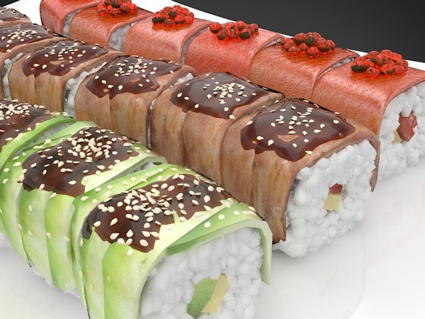 obj sushi dragons - sushi dragons by denisVFX