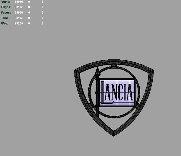 maya lancia cars - Lancia 3d Logo by Serega Rozhnov