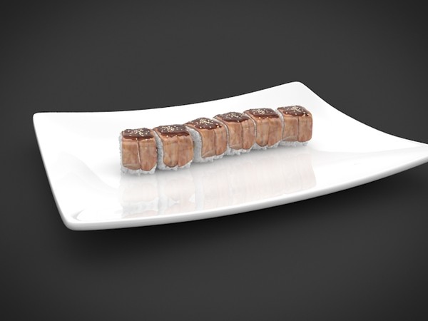 sushi golden dragon 3d max - sushi golden dragon by denisVFX