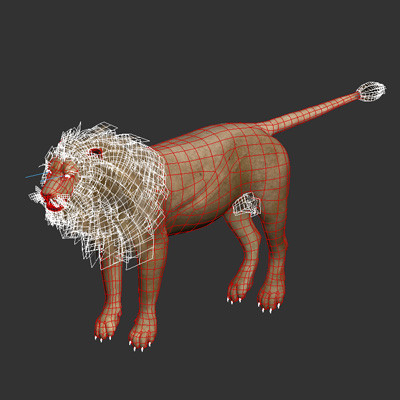 felines fur 3d model - Wild Felines Pack by NONECG