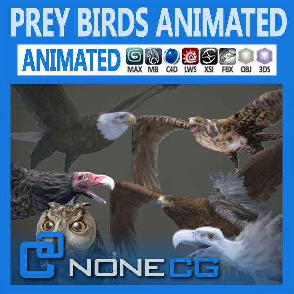 lightwave birds prey 3ds - Birds of Prey Animated Pack by NONECG