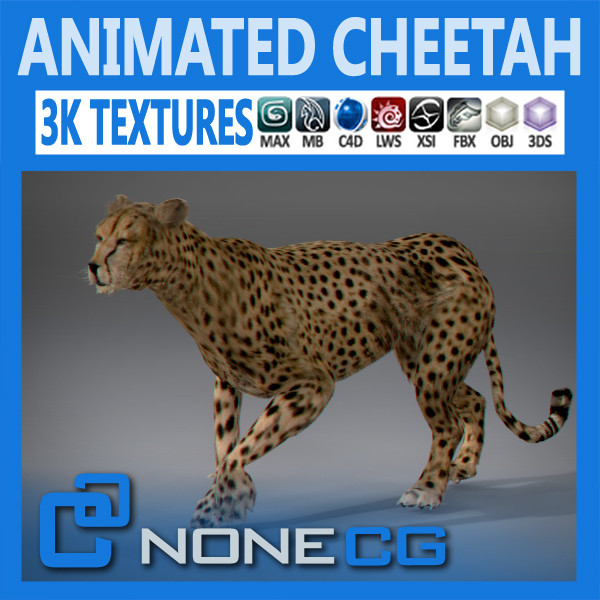 3d cheetah fur - Animated Cheetah by NONECG