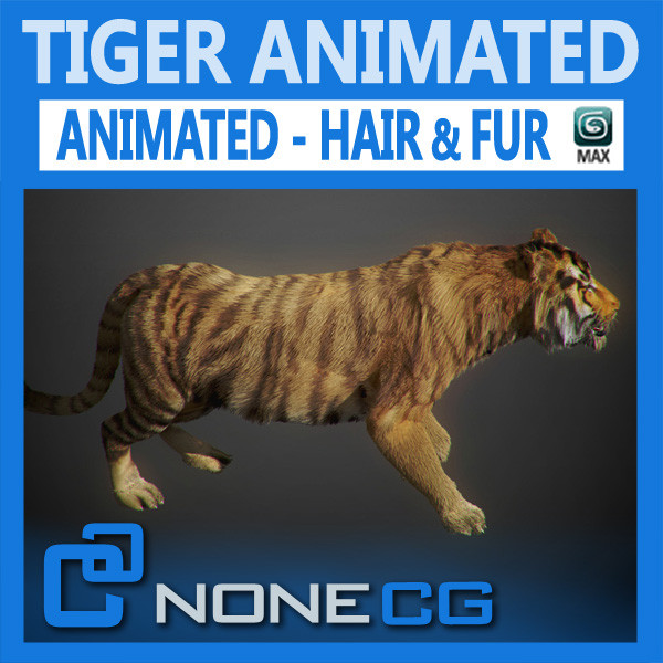 3ds max tiger fur - Animated Tiger... by NONECG