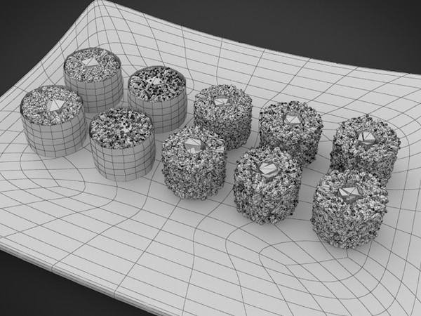 3dsmax sushi rolls - sushi rolls by denisVFX