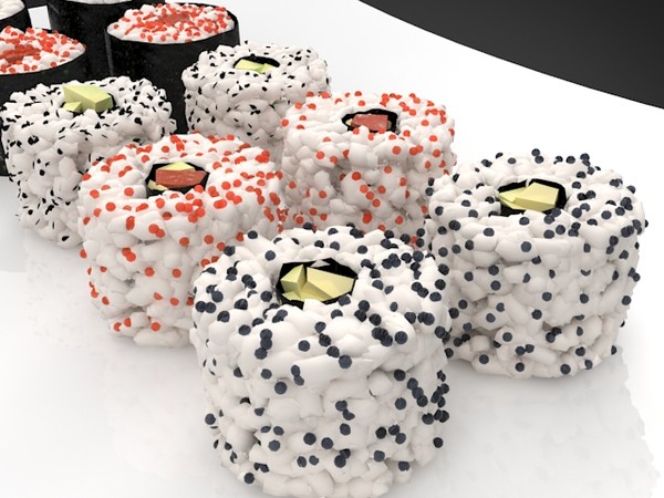 3dsmax sushi rolls - sushi rolls by denisVFX