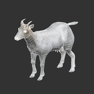 3d model rigged sheep goat - Domestic Animals Rigged Pack by NONECG