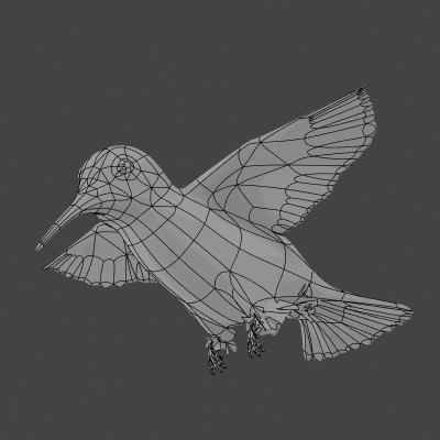 crow flamingo parrots 3d 3ds - Animated Birds Pack by NONECG