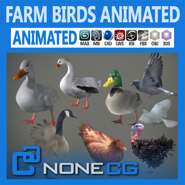 maya farm birds - Animated Farm Birds Pack by NONECG