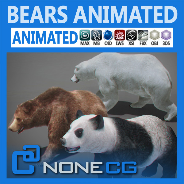 3d panda bears - Animated Bears Pack by NONECG