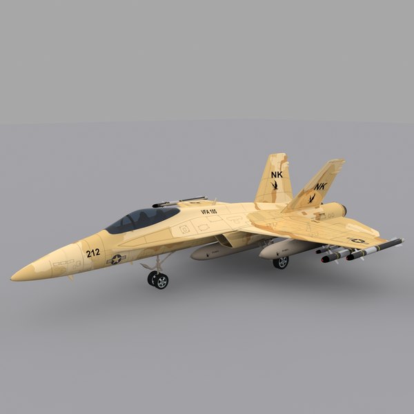 f a-18 hornet fighter jet 3d fbx - F/A-18 Super Hornet Desert by AcharyaD