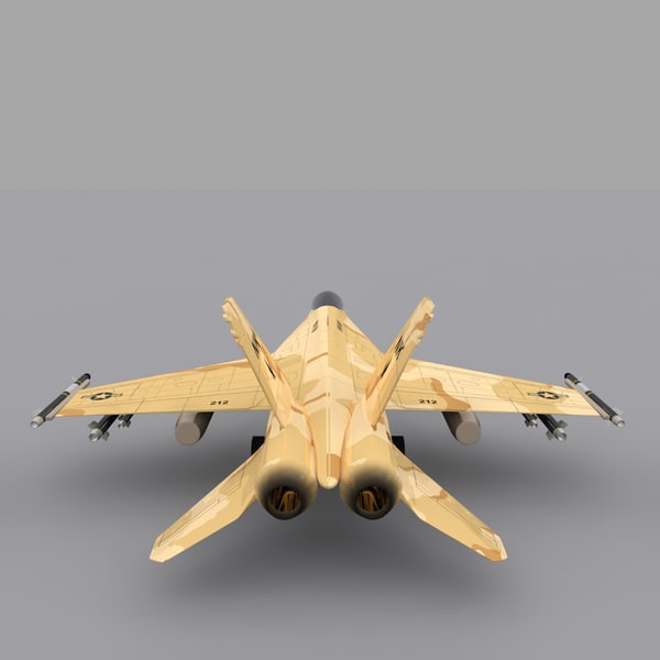 f a-18 hornet fighter jet 3d fbx - F/A-18 Super Hornet Desert by AcharyaD