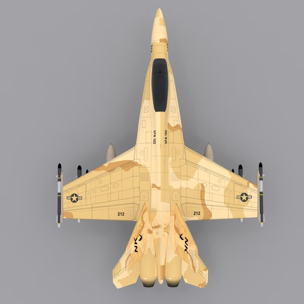 f a-18 hornet fighter jet 3d fbx - F/A-18 Super Hornet Desert by AcharyaD