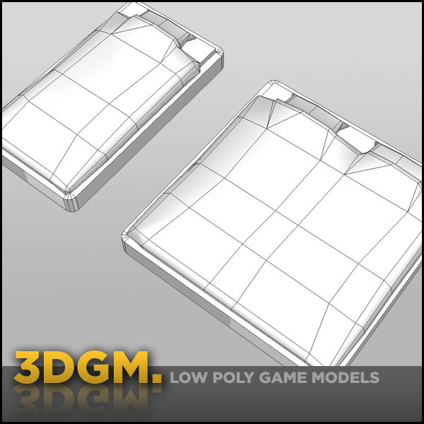 bed retro design 3d obj - bed retro design 3DGM by 3D Game Models