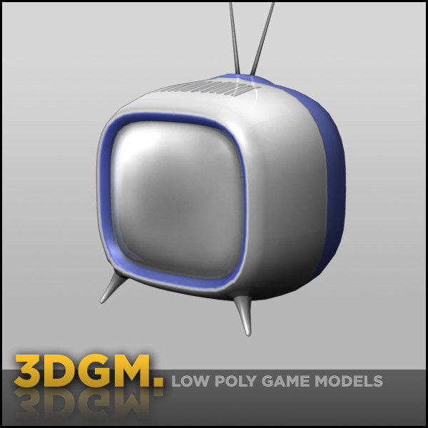 television retro design 3d obj - Television retro design 3DGM by 3D Game Models