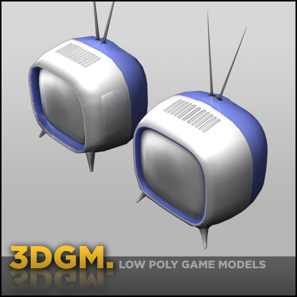 television retro design 3d obj - Television retro design 3DGM by 3D Game Models