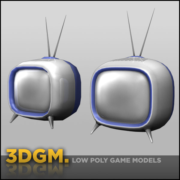 television retro design 3d obj - Television retro design 3DGM by 3D Game Models