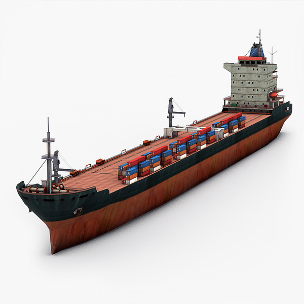 commercial cargo ship 3d max - Cargo Ship by NesAn Studio