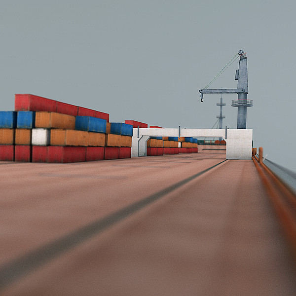 commercial cargo ship 3d max - Cargo Ship by NesAn Studio