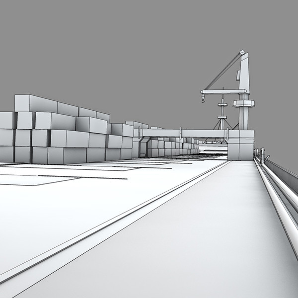 commercial cargo ship 3d max - Cargo Ship by NesAn Studio