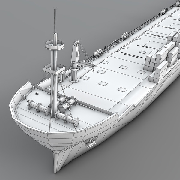 commercial cargo ship 3d max - Cargo Ship by NesAn Studio