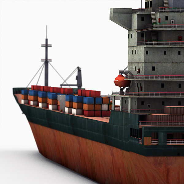 commercial cargo ship 3d max - Cargo Ship by NesAn Studio