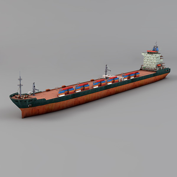 commercial cargo ship 3d max - Cargo Ship by NesAn Studio