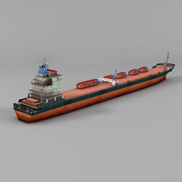 commercial cargo ship 3d max - Cargo Ship by NesAn Studio