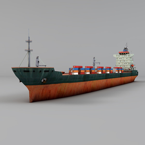 commercial cargo ship 3d max - Cargo Ship by NesAn Studio
