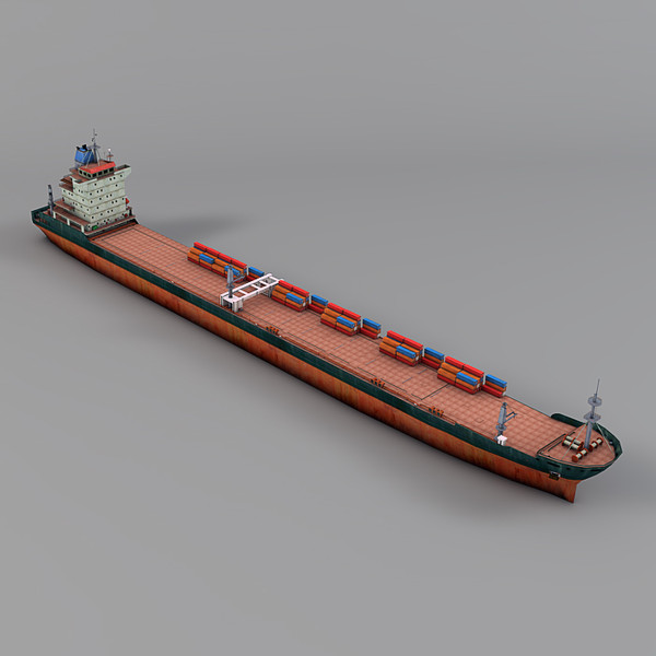 commercial cargo ship 3d max - Cargo Ship by NesAn Studio