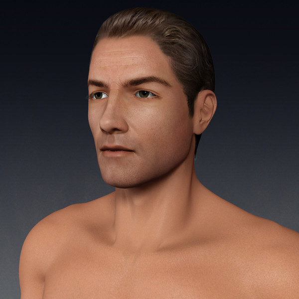 3d male anatomy - integumentary model - Male Anatomy - Integumentary Skin System by IllumeStudio