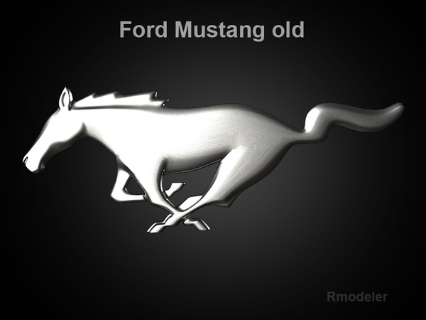 maya mustang car - Mustang 2009 3d Logo by Serega Rozhnov