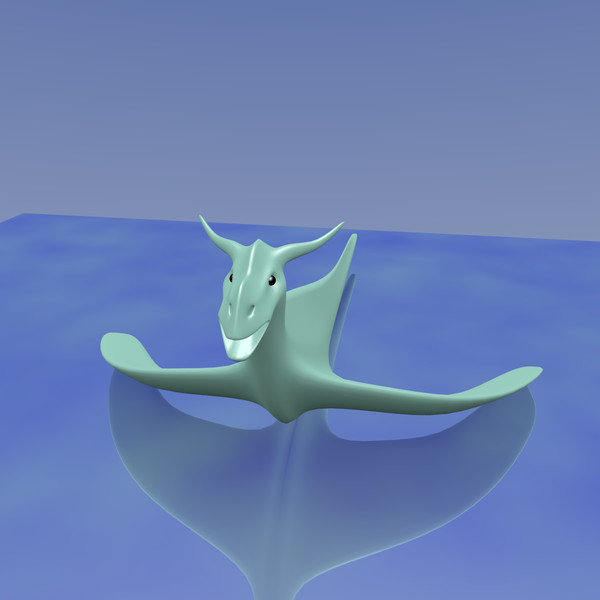 dragon sea 3d model - Sea Dragon for game by fantazir