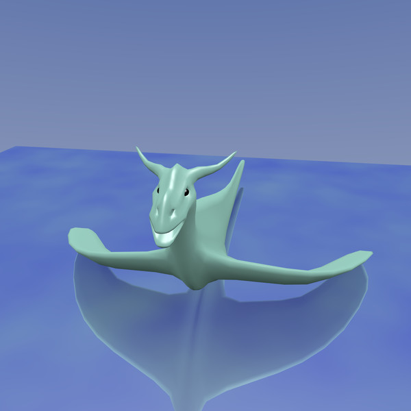 dragon sea 3d model - Sea Dragon for game by fantazir