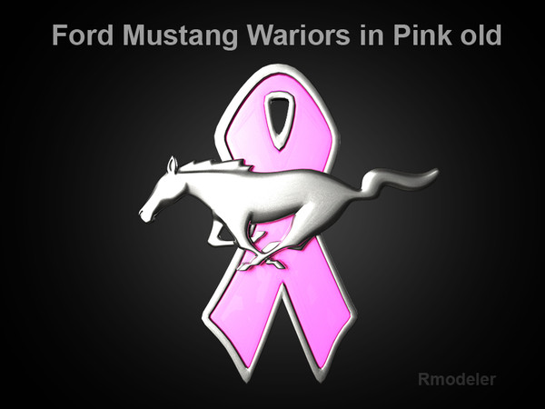 mustang 2009 wariorsin 3d 3ds - Mustang 2009 Wariorsin Pink 3d Logo by Serega Rozhnov