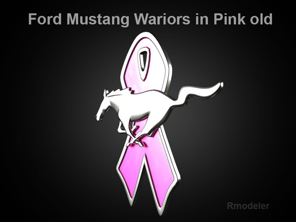 mustang 2009 wariorsin 3d 3ds - Mustang 2009 Wariorsin Pink 3d Logo by Serega Rozhnov