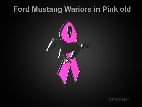 mustang 2009 wariorsin 3d 3ds - Mustang 2009 Wariorsin Pink 3d Logo by Serega Rozhnov