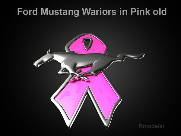 mustang 2009 wariorsin 3d 3ds - Mustang 2009 Wariorsin Pink 3d Logo by Serega Rozhnov