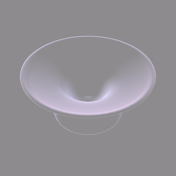 bowl glassware 3d model - Pink Bowl by fantazir