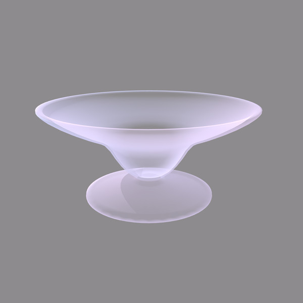 bowl glassware 3d model - Pink Bowl by fantazir