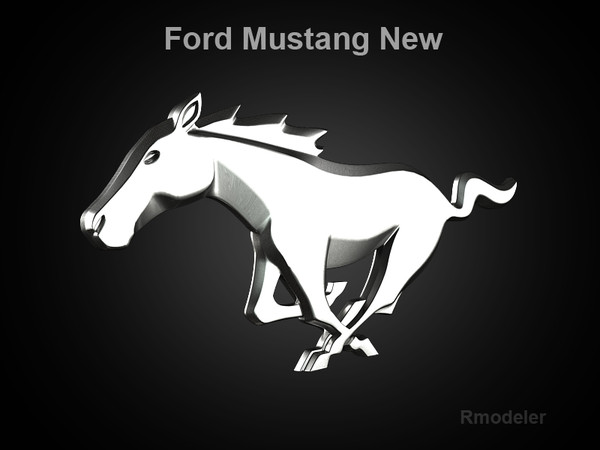 3d model mustang car - Mustang 2010 3d Logo by Serega Rozhnov