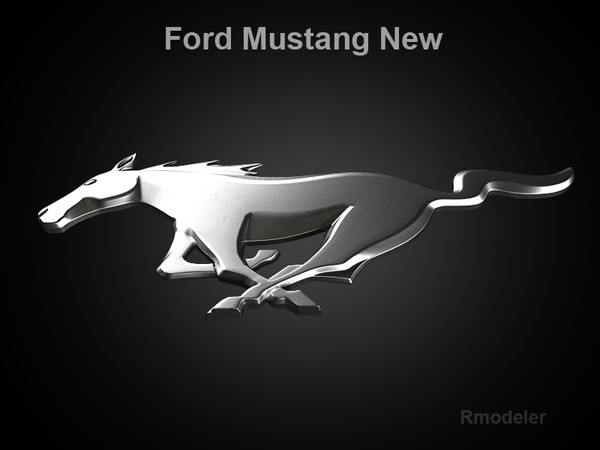 3d model mustang car - Mustang 2010 3d Logo by Serega Rozhnov
