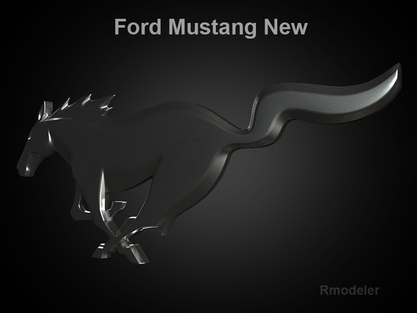 3d model mustang car - Mustang 2010 3d Logo by Serega Rozhnov