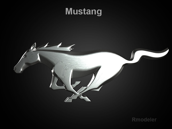 3d model mustang car - Mustang 2010 3d Logo by Serega Rozhnov